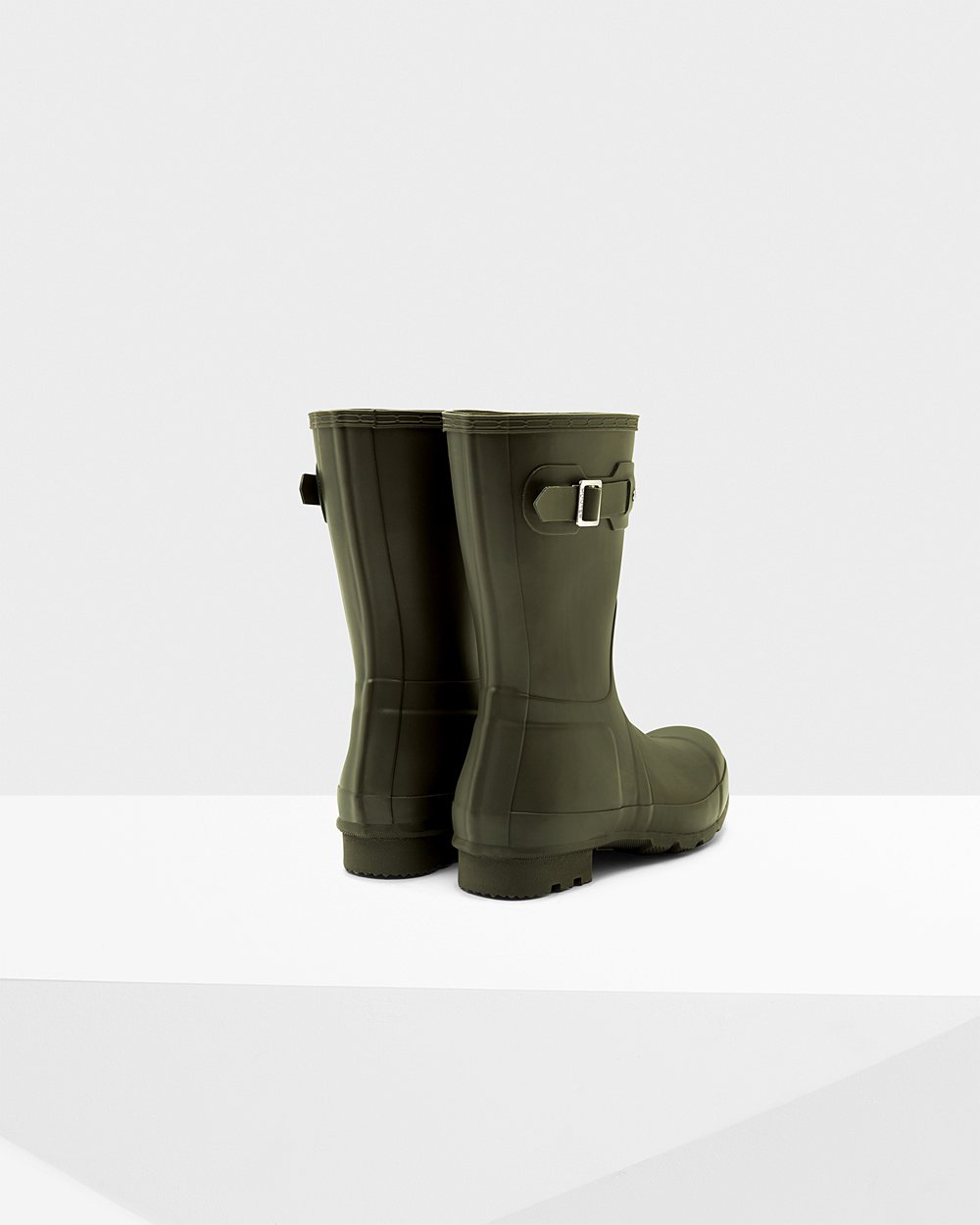 Mens Hunter Short Rain Boots Dark Olive - Original - 0963524-XK